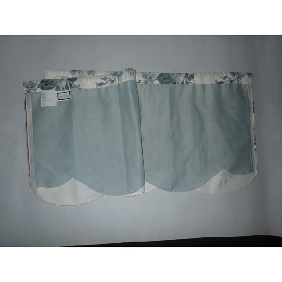 Spring Birds on Branches Rod Pocket Window Curtain Valance with Scalloped Edge - Picture 4 of 7